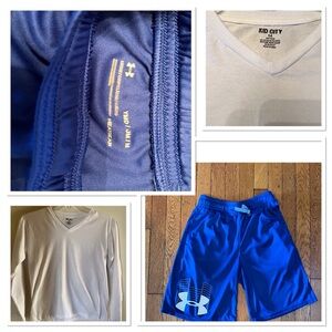 Under Armour Shorts Blue & white shirt